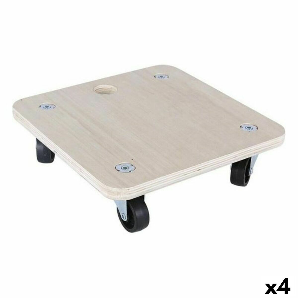 Träpall med hjul Bricotech 58764 (30 x 30 x 8 cm) Trä 30 x 30 x 8 cm 1,8 mm - 3