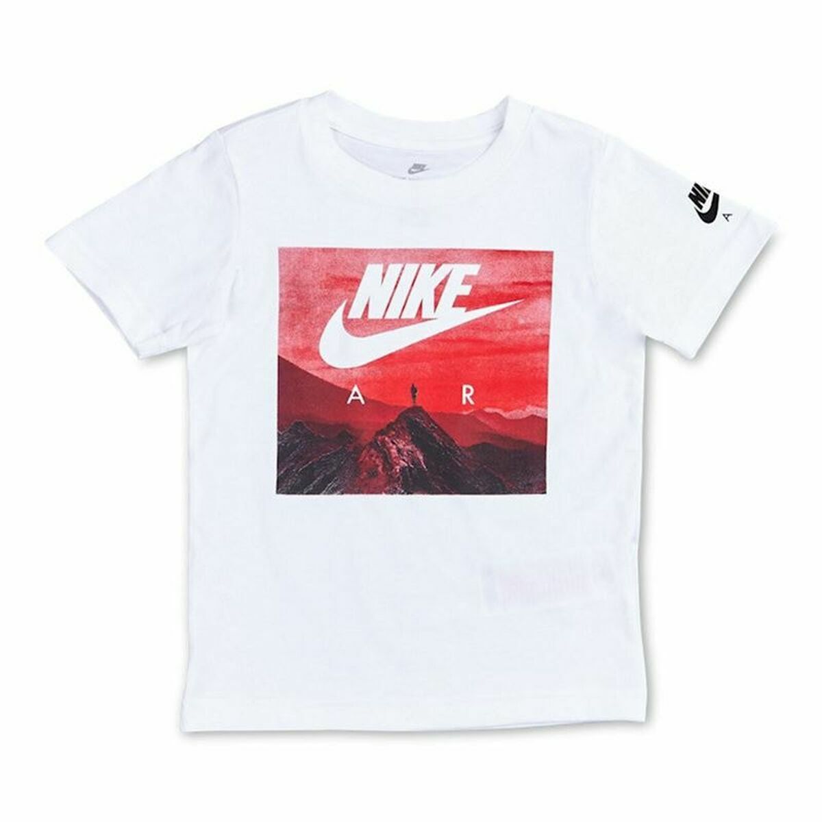 Barn T-shirt med kortärm Nike Air View Vit - 8