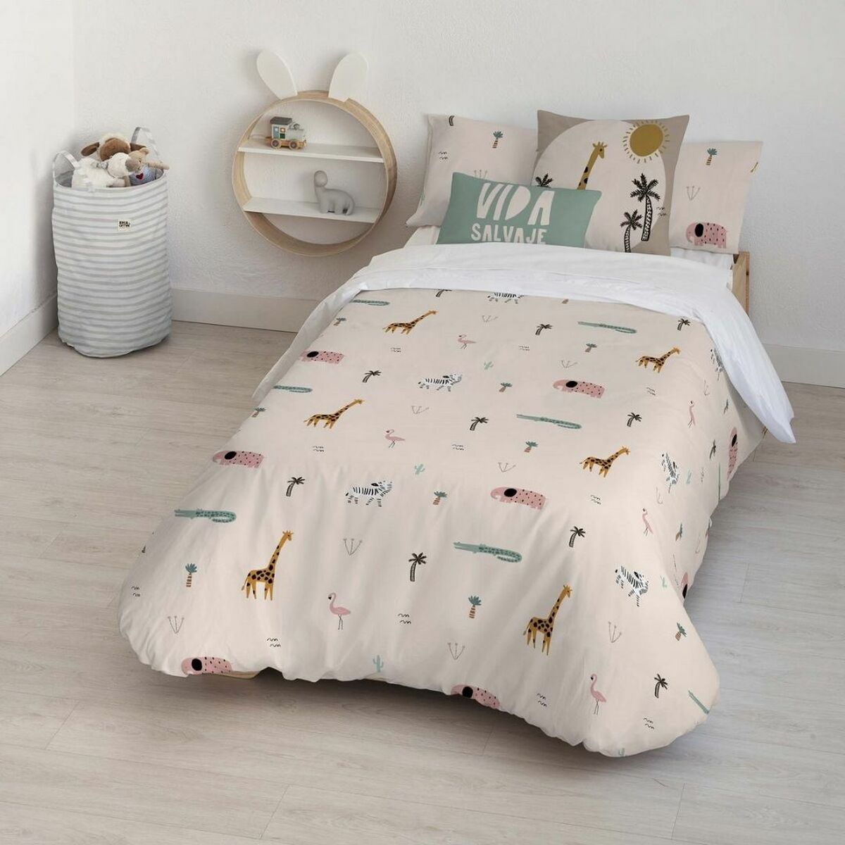 Påslakan Kids&Cotton Mael Small Rosa 175 Trådar 180 x 220 cm 180 x 240 cm