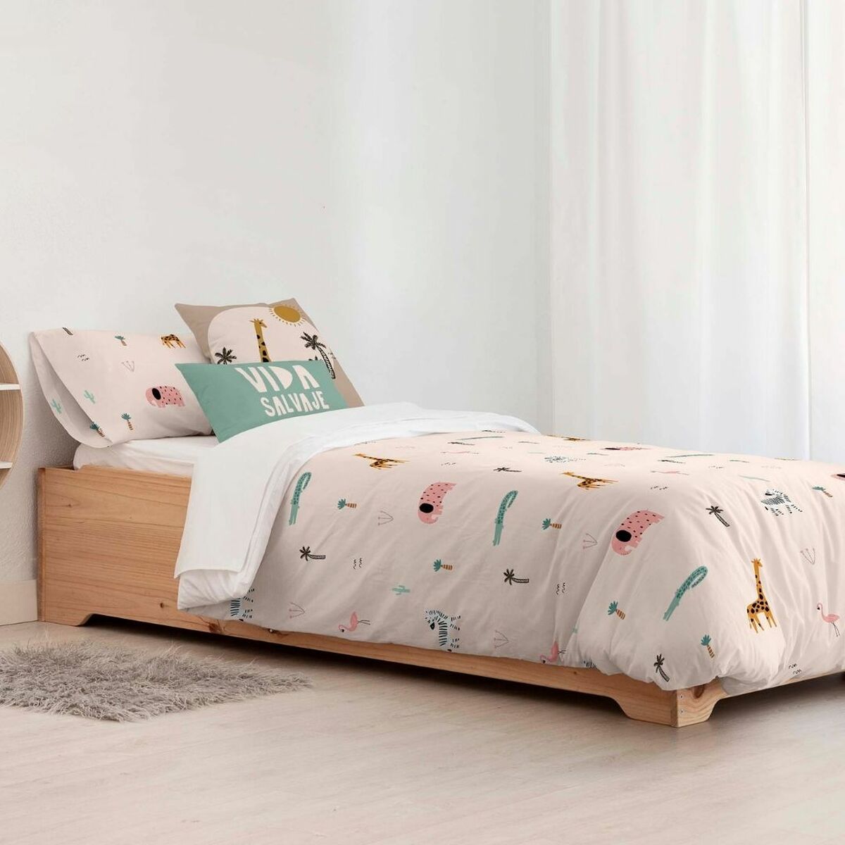 Påslakan Kids&Cotton Mael Small Rosa 175 Trådar 180 x 220 cm 180 x 240 cm - 3