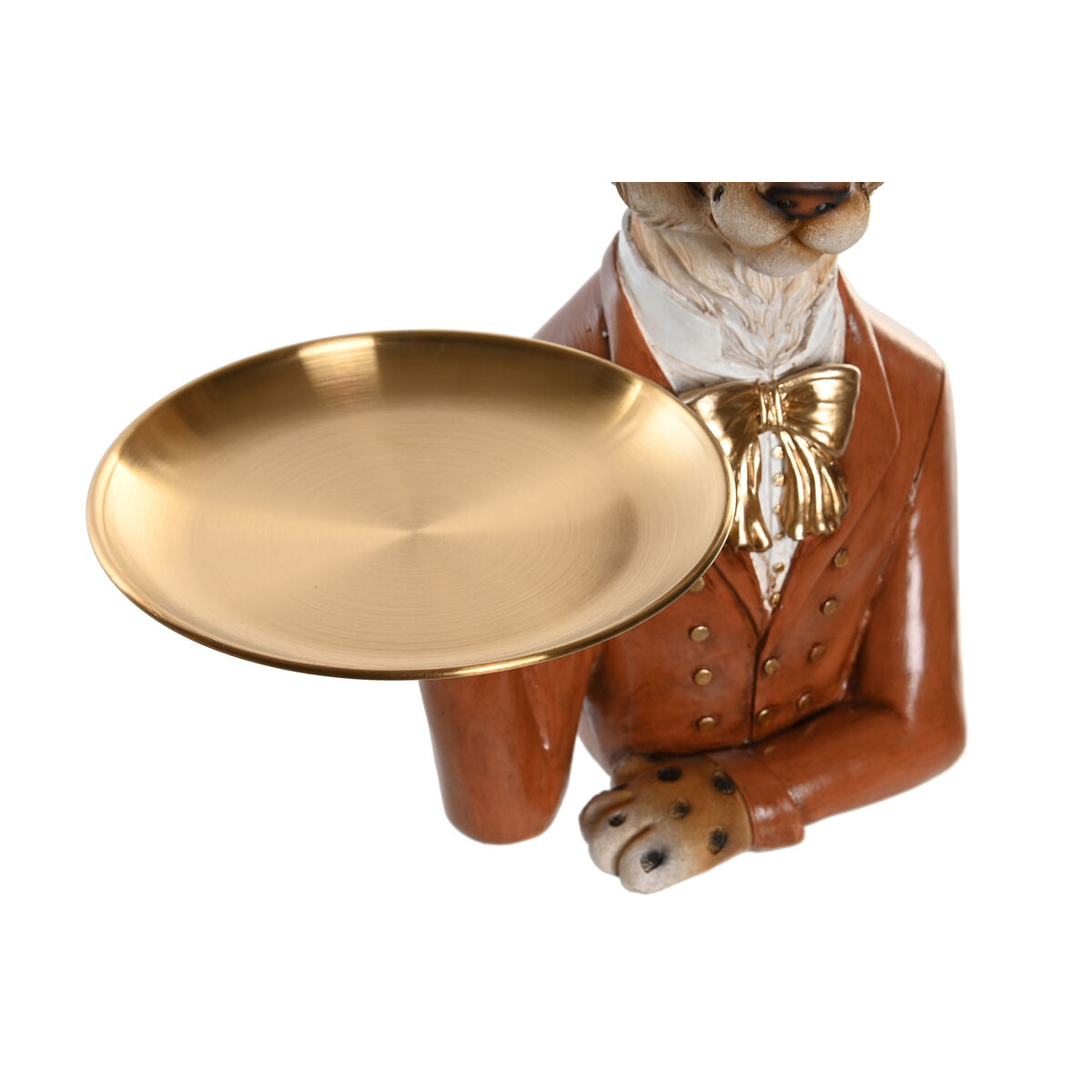 Prydnadsfigur DKD Home Decor 17,5 x 11 x 23,5 cm Blå Gyllene Brun Leopard Kolonial (2 antal) - 2