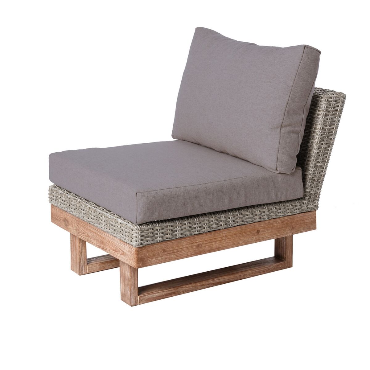 Trädgårdssoffa Patsy Modulär Grå Trä Rattan 66 x 89 x 64,5 cm