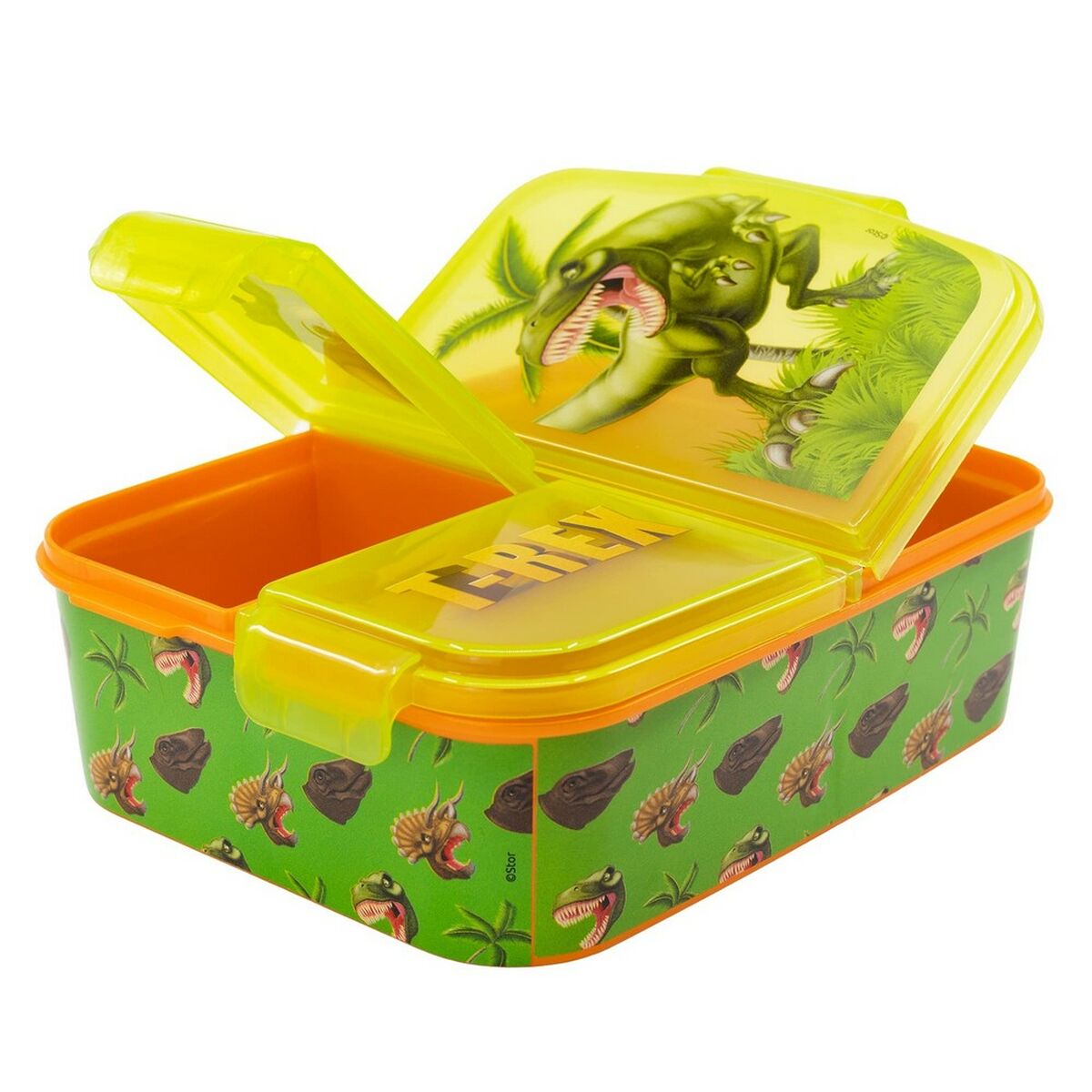Matlåda med bestickfack Stor Dinosaur (6,7 x 16,5 x 19,5 cm) - 2