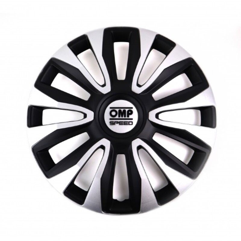 Navkapsel OMP Magnum Speed Svart Silvrig 14" (4 uds) - 3