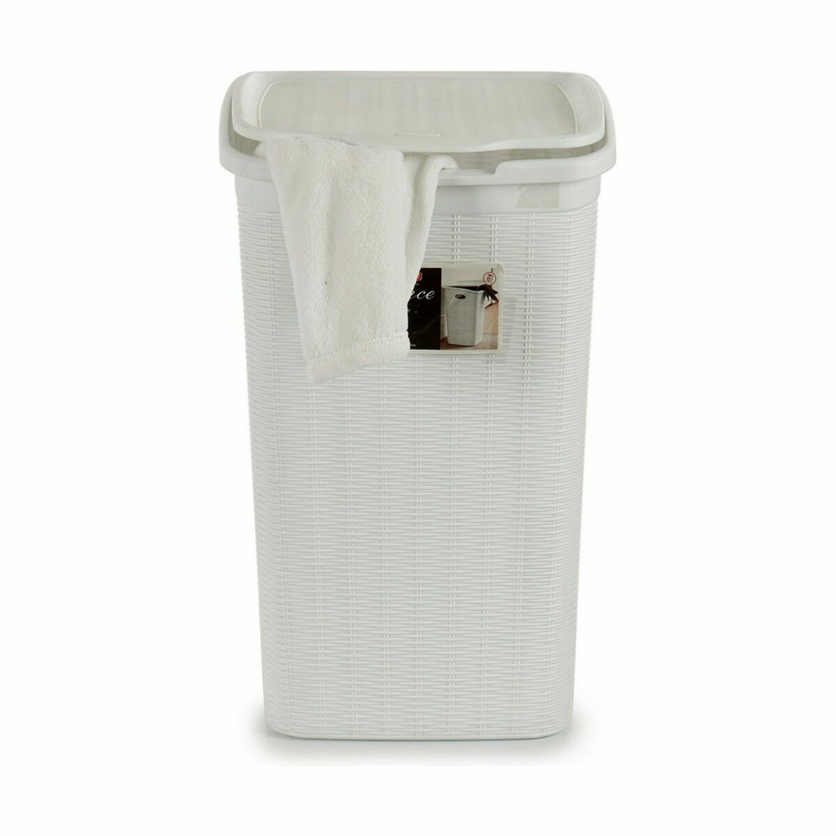 Tvättkorg Stefanplast Elegance Vit Plast 50 L 36,5 x 54,5 x 38 cm (6 antal) - 4