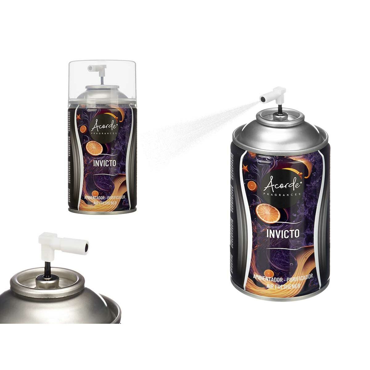 Refill Till Luftfräschare Acorde Invicto 250 ml Spray (6 antal) - 2