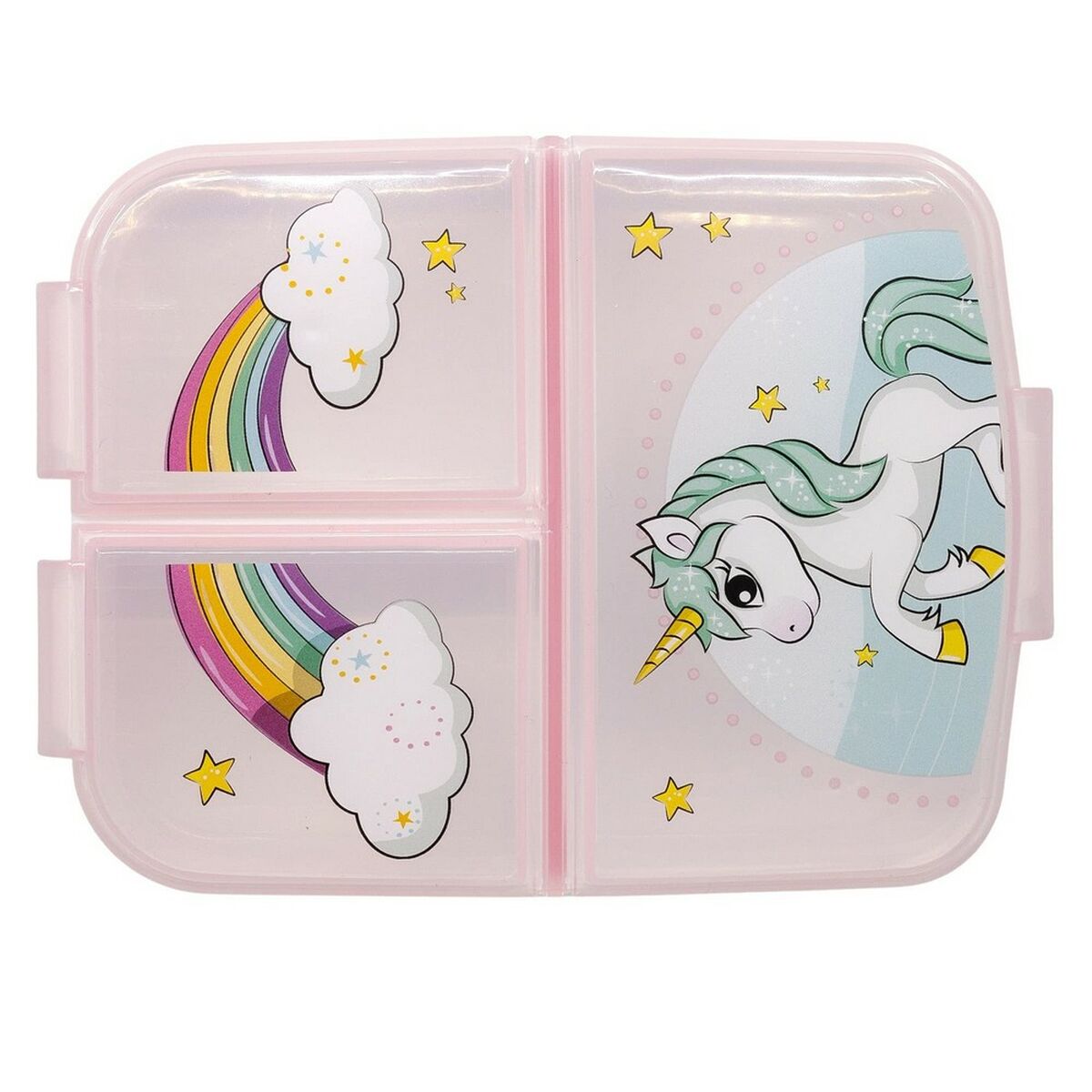 Matlåda med bestickfack Stor Unicorn Rainbow (6,7 x 16,5 x 19,5 cm) - 3