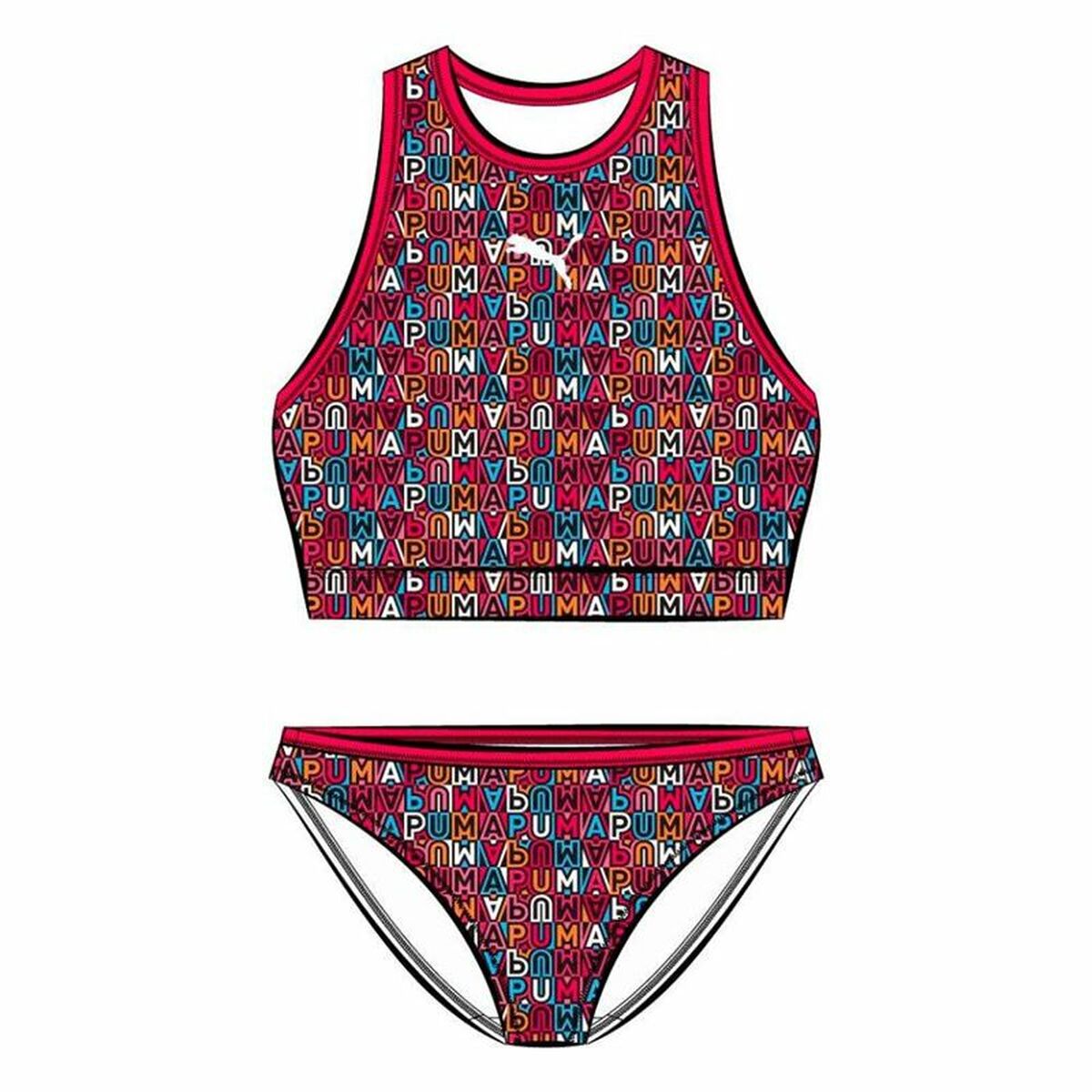 Bikinitrosa För Flickor Puma Printed Set Röd - 2