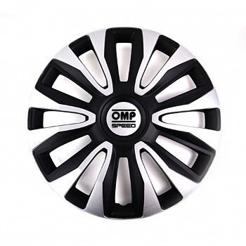 Navkapsel OMP Magnum Speed Svart Silvrig 15" (4 uds)