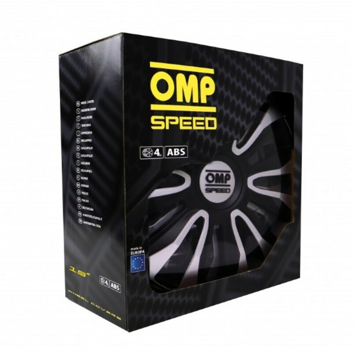 Navkapsel OMP Magnum Speed Svart Silvrig 15" (4 uds) - 8