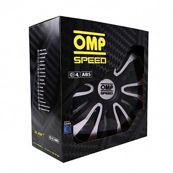 Navkapsel OMP Magnum Speed Svart Silvrig 15" (4 uds)