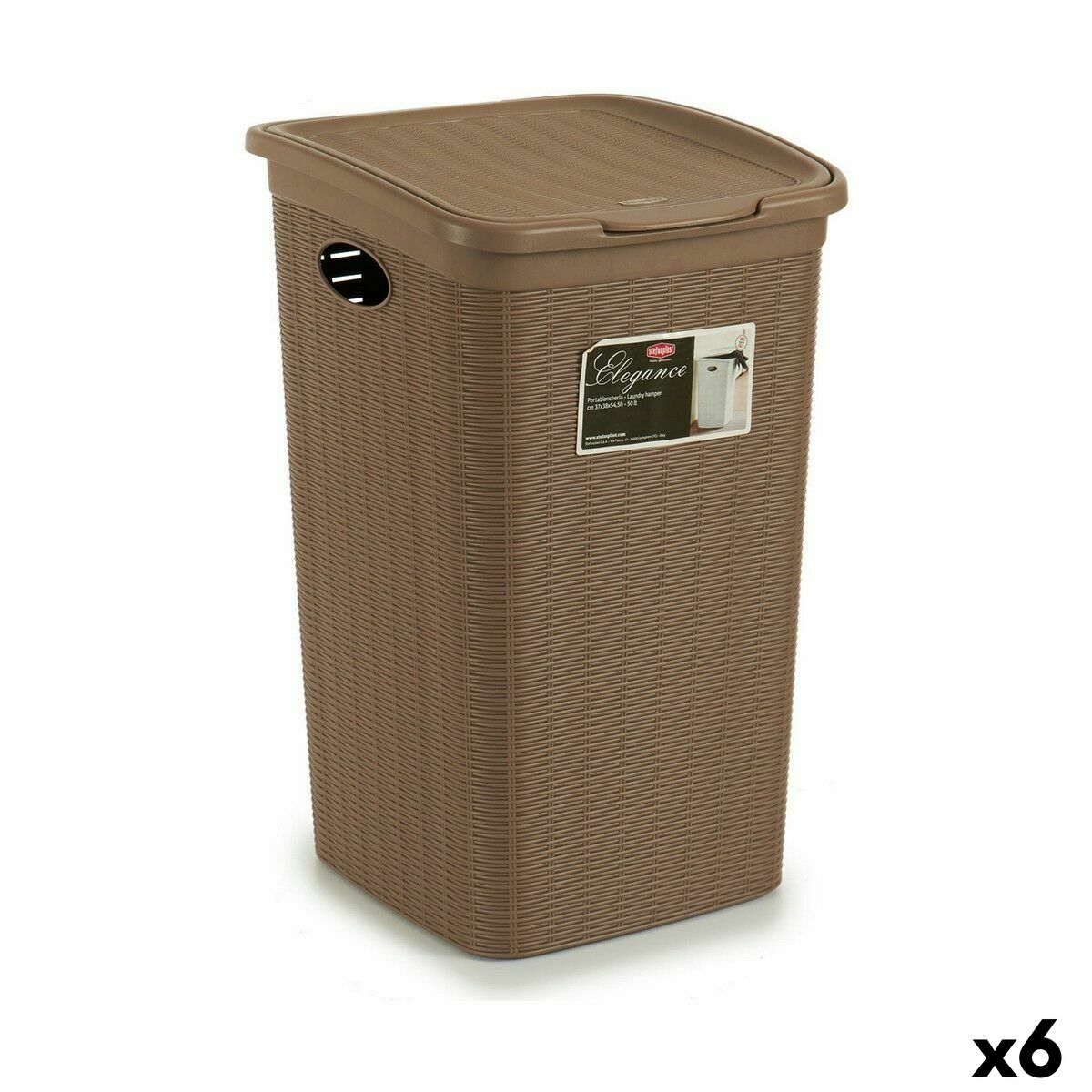Tvättkorg Stefanplast Elegance Beige Plast 50 L 36,5 x 54,5 x 38 cm (6 antal) - 3