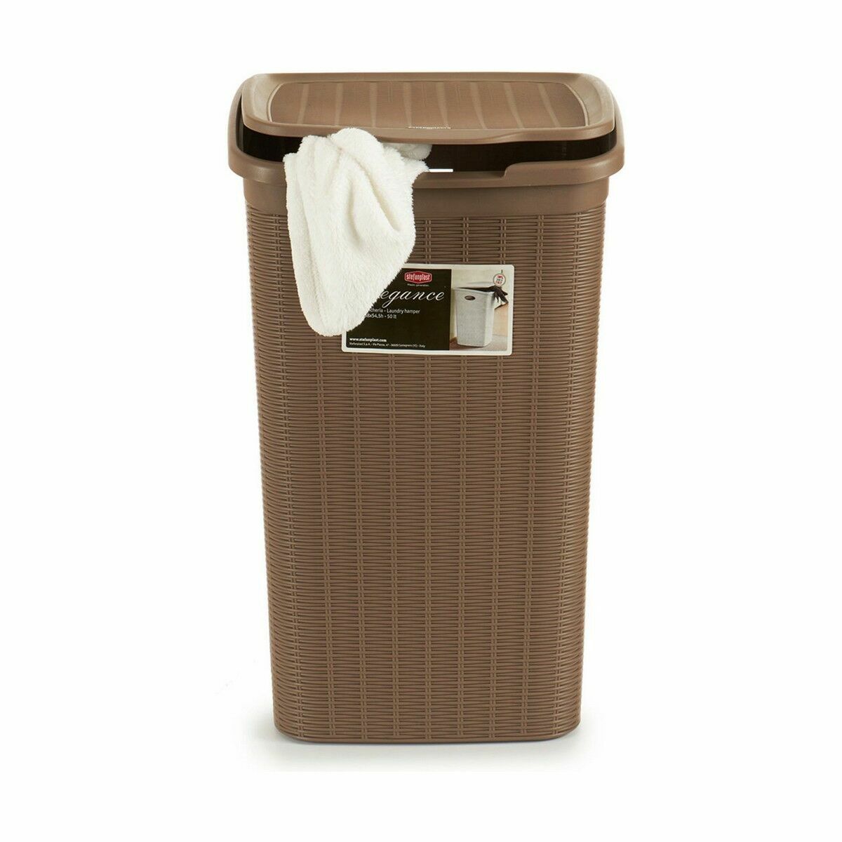 Tvättkorg Stefanplast Elegance Beige Plast 50 L 36,5 x 54,5 x 38 cm (6 antal) - 2