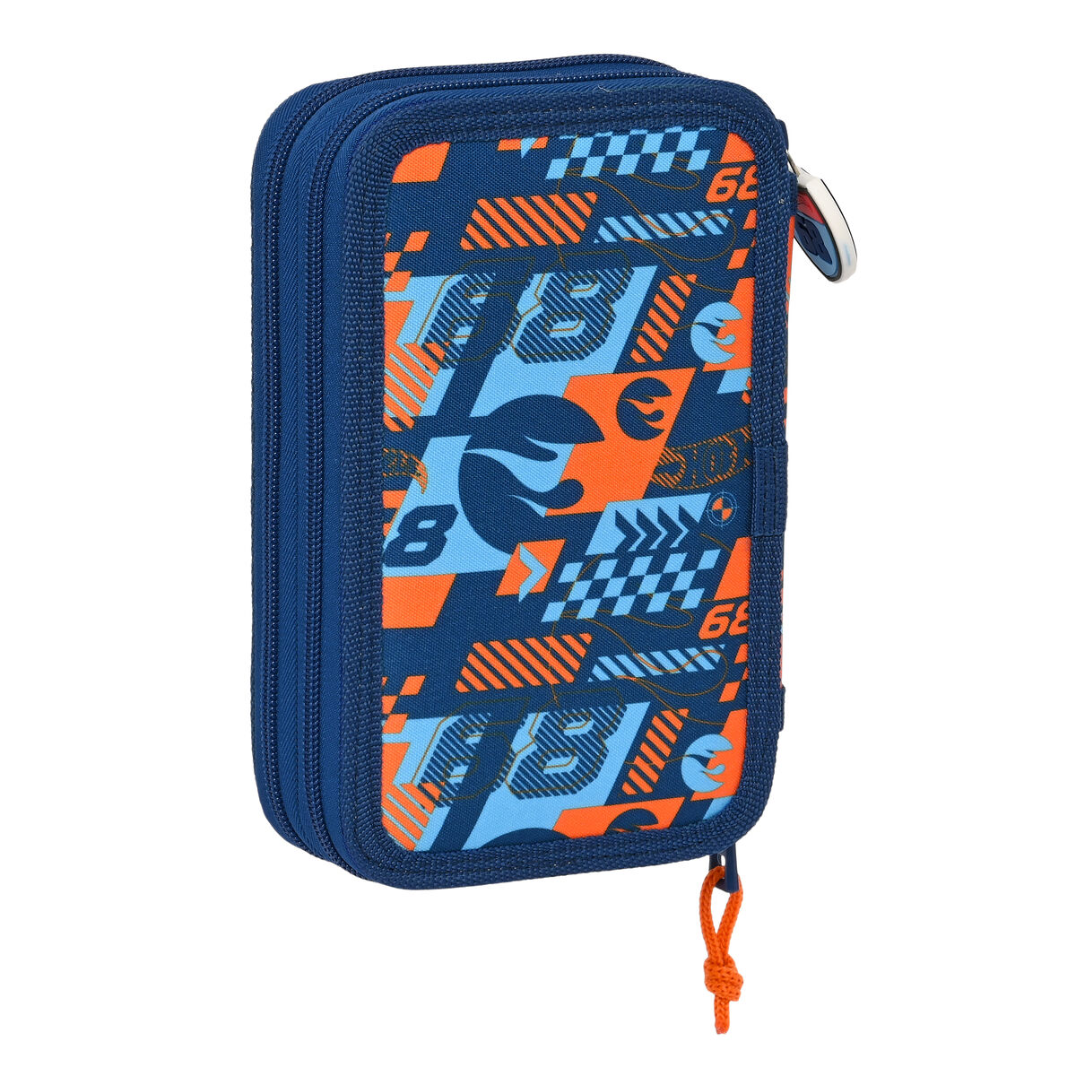 Pennfodral med tillbehör Hot Wheels Speed club Orange Marinblå 12.5 x 19.5 x 4 cm (28 Delar) - 4
