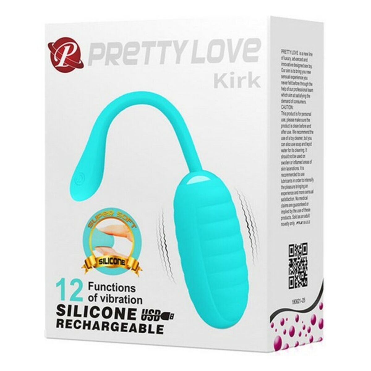 Äggvibrator Pretty Love Kirk Blå (Ø 3,5 cm) - 4