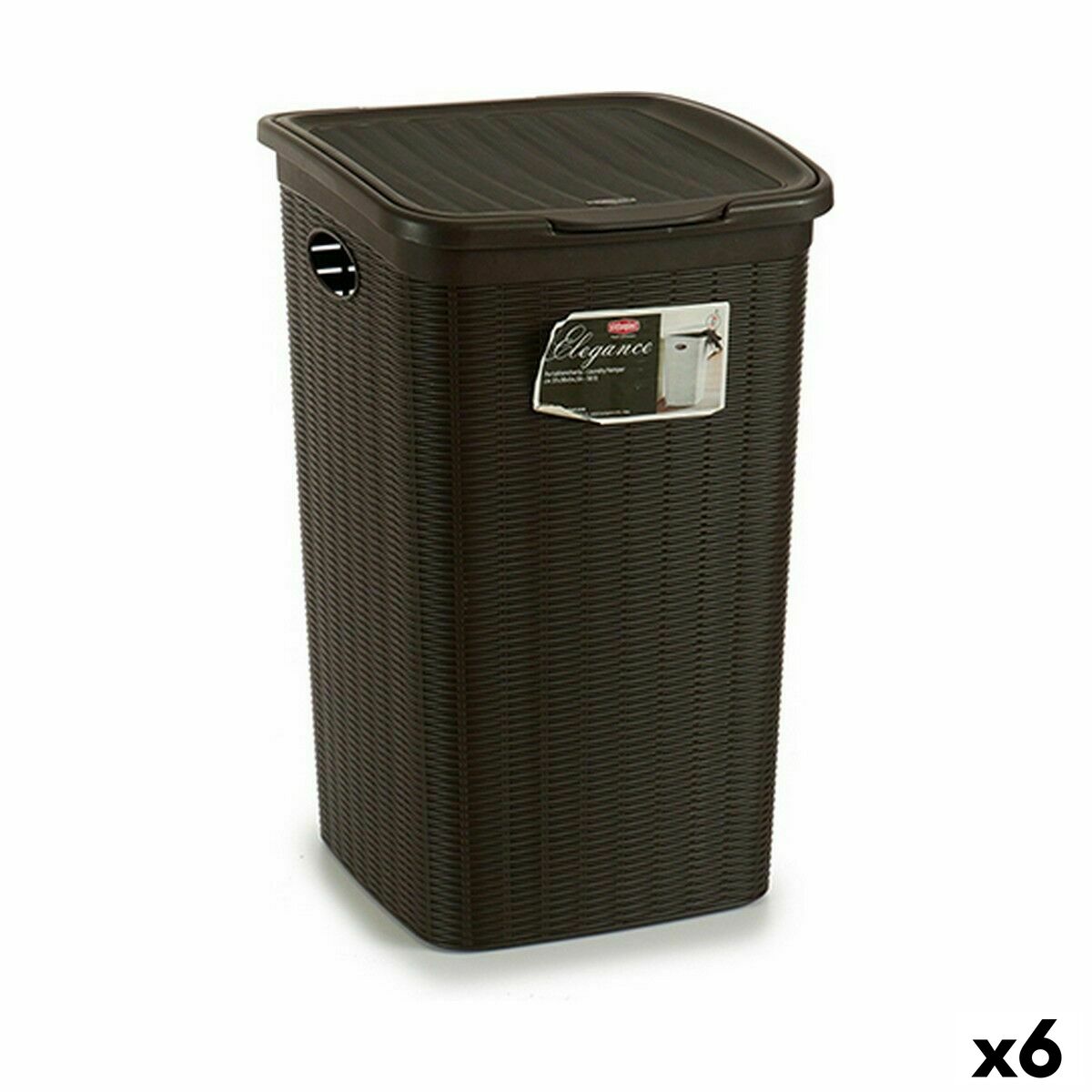 Tvättkorg Stefanplast Elegance Brun Plast 50 L 36,5 x 54,5 x 38 cm (6 antal) - 3
