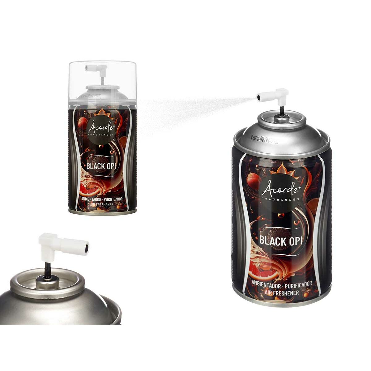 Refill Till Luftfräschare Acorde Black Opi 250 ml Spray (6 antal) - 2