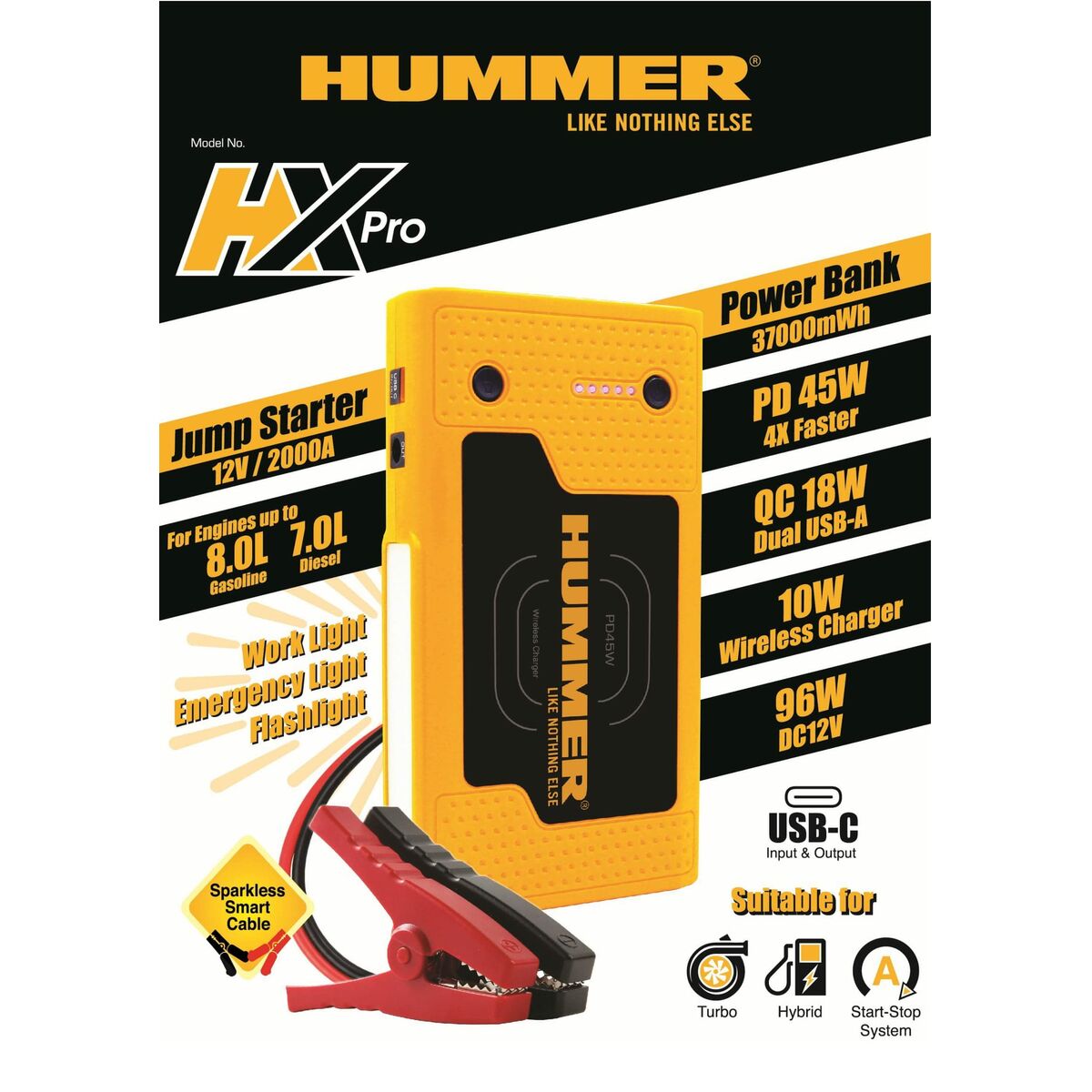 Rotuppdragare Hummer HUMMHXPRO 12 V 10000 Ah - 5
