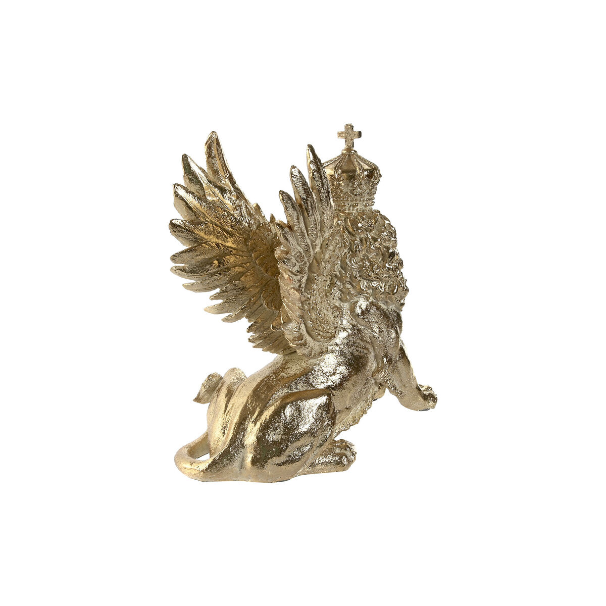 Prydnadsfigur Home ESPRIT Gyllene Lejonet 20 x 10,5 x 17,5 cm 29 x 13 x 25 cm (2 antal) - 5