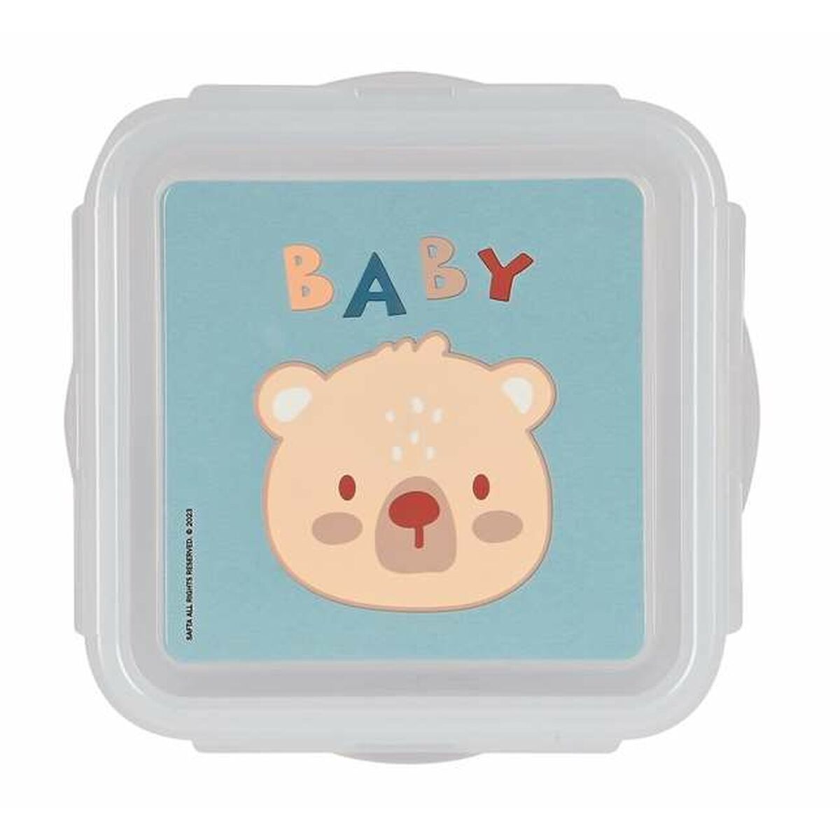Lunchlåda Safta Baby bear Pastellblå Polyuretan 13 x 7,5 x 13 cm - 2
