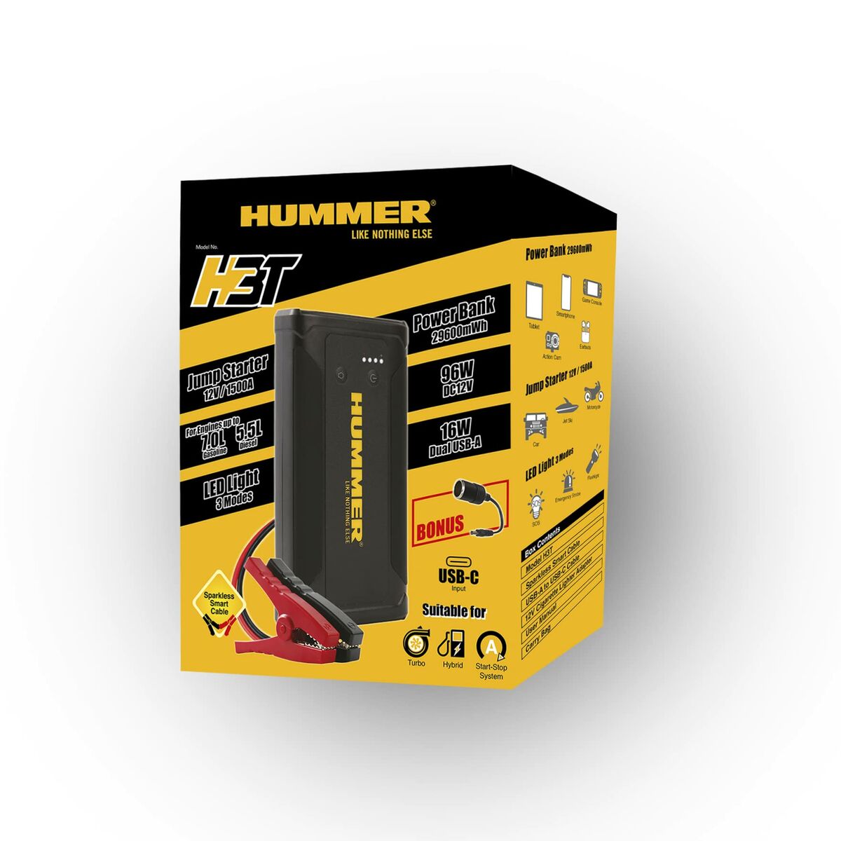 Rotuppdragare Hummer HUMMH3T 12 V 8000 Ah - 4