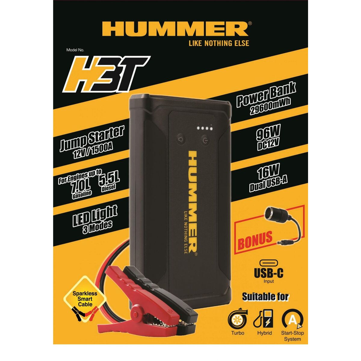 Rotuppdragare Hummer HUMMH3T 12 V 8000 Ah - 11