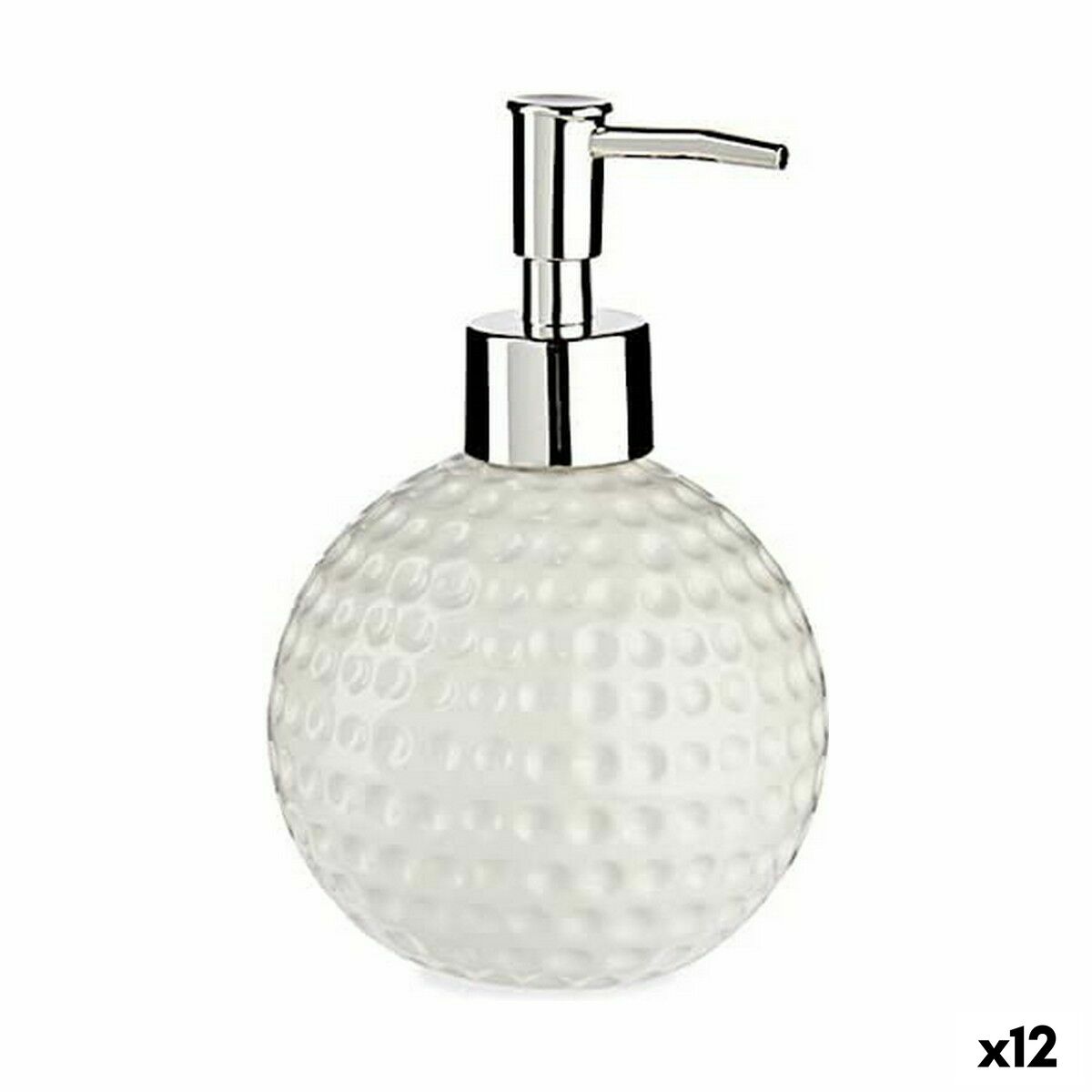 Tvåldispenser Golf Keramik Metall Vit 12 antal (300 ml)