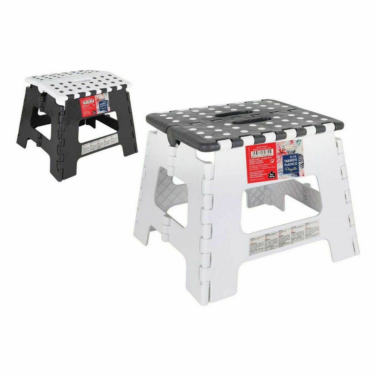 Fällbar pall Confortime Plast 25 cm (6 antal) - 3