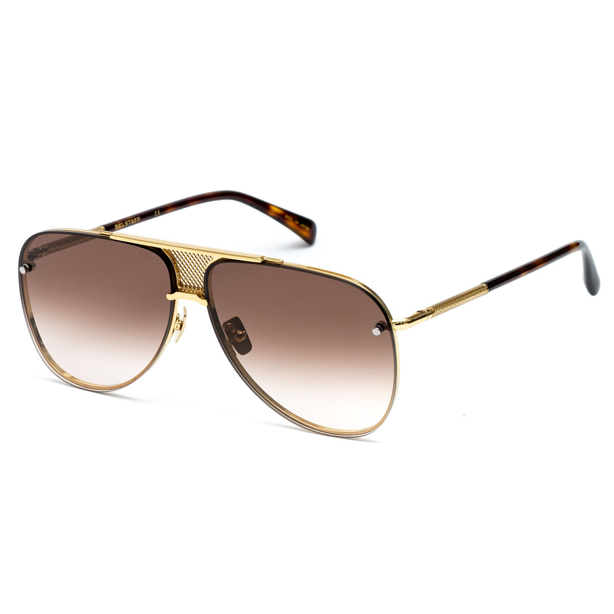 Herrsolglasögon Belstaff BECKINGONSHI Gyllene ø 63 mm