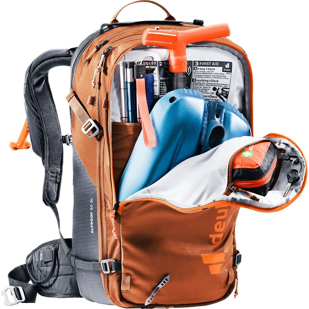 Ryggsäck för bergmiljö Deuter Alproof 32 Svart Orange - 5