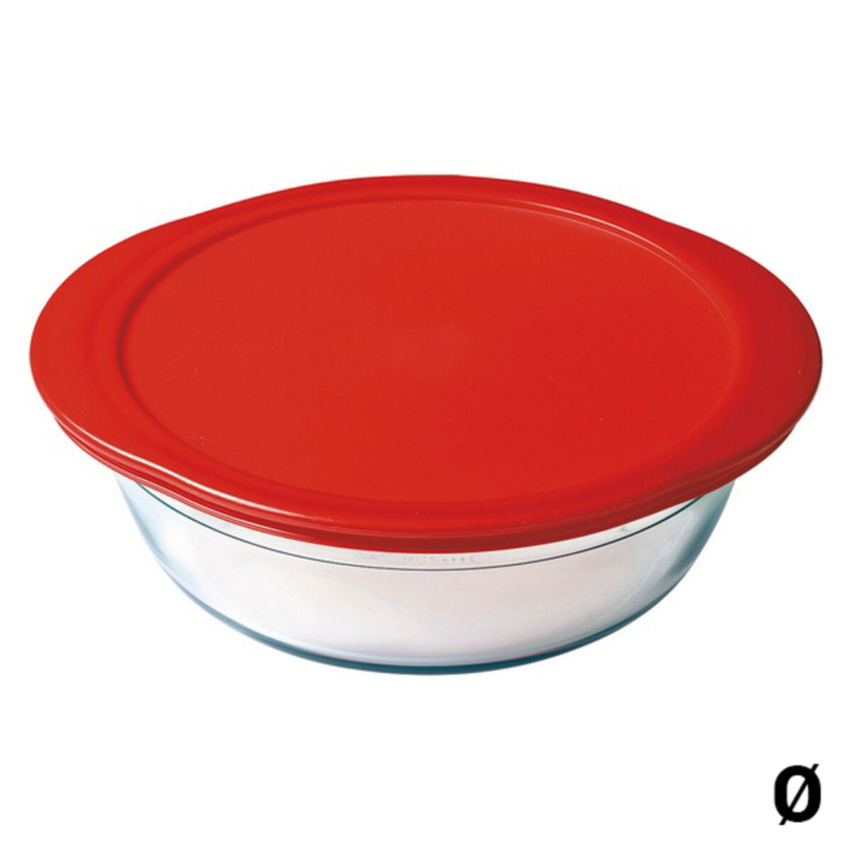 Lunchlåda Ô Cuisine Röd Borosilikatglas