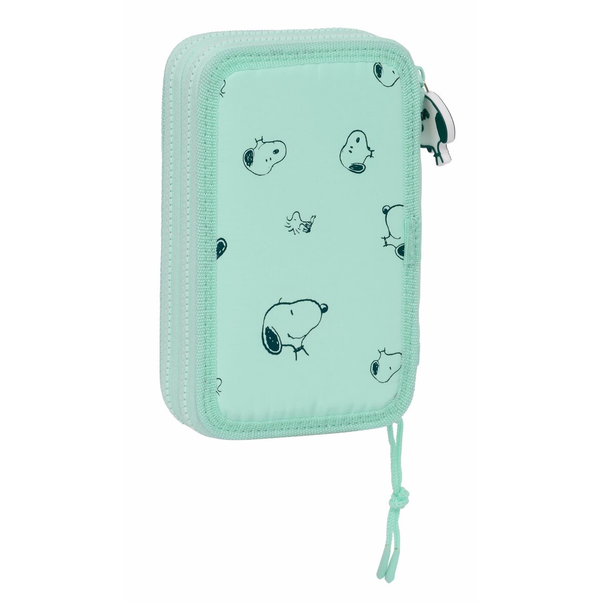 Dubbelt pennfodral Snoopy Groovy Aquamarine 12.5 x 19.5 x 4 cm 28 Delar - 2