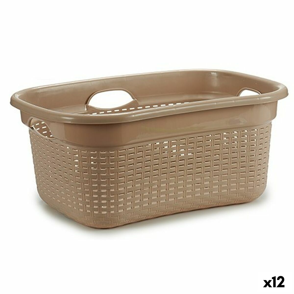 Tvättkorg Beige Plast 25 L 42,5 x 25,5 x 63,5 cm (12 antal) - 3
