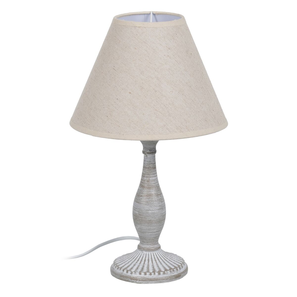 Bordslampa Beige Grå 60 W 220-240 V 20 x 20 x 34 cm