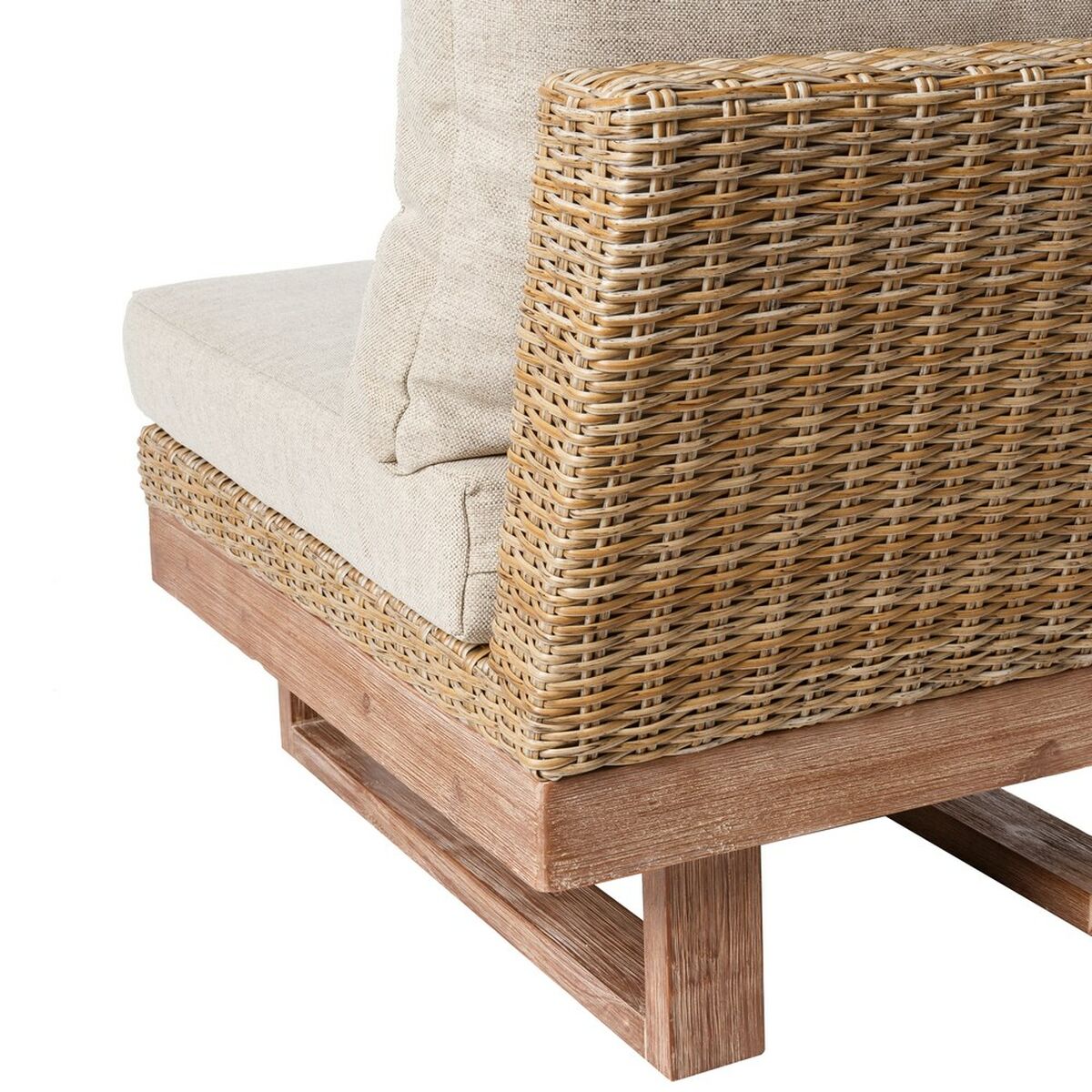 Trädgårdssoffa Patsy Modulär Trä Rattan 66 x 89 x 64,5 cm - 3