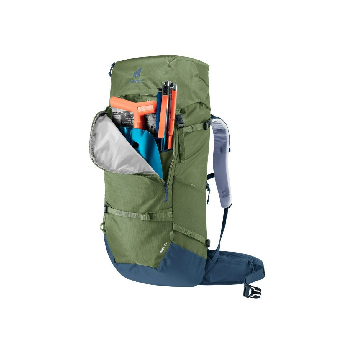 Ryggsäck för bergmiljö Deuter Rise 34+ Blå Persimon - 7