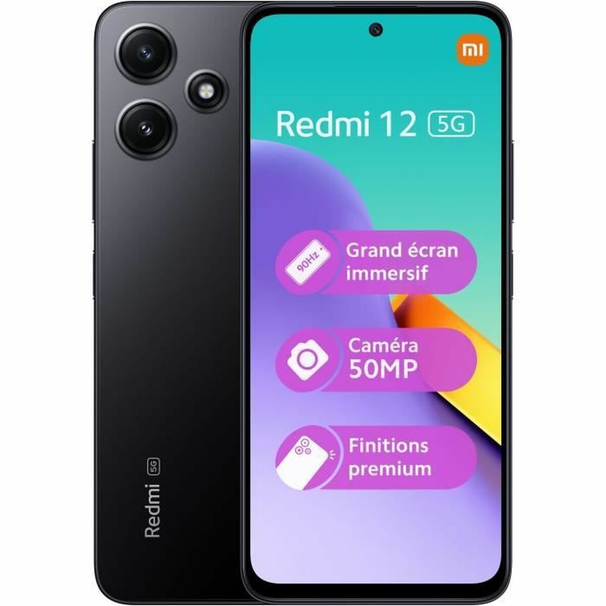 Smartphone Xiaomi REDMI 12 5G 4-128 BK 6,8" 6,79" Octa Core 4 GB RAM 128 GB Svart
