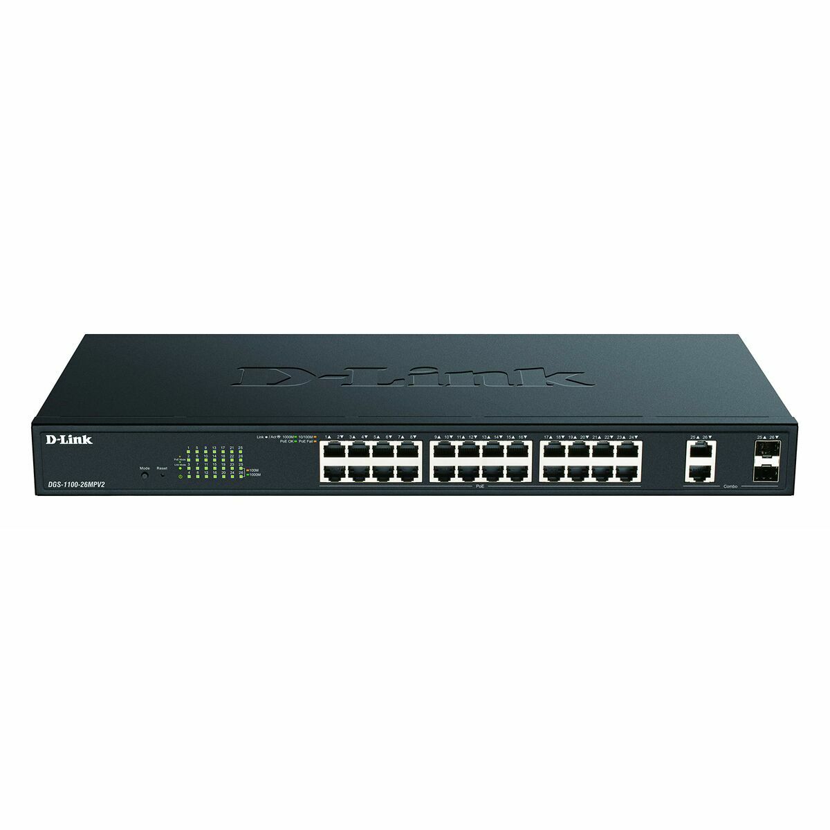 Switch D-Link DGS-1100-26MPV2/E Svart