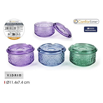 Askfat Confortime Glas 11,4 x 11,4 x 7,4 cm (24 antal)