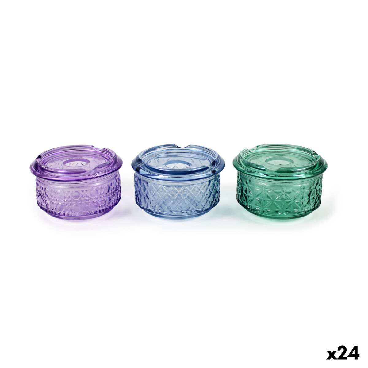 Askfat Confortime Glas 11,4 x 11,4 x 7,4 cm (24 antal)