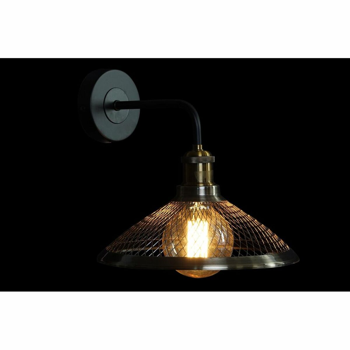 Vägglampa DKD Home Decor Svart Gyllene Metall 220 V 50 W (27 x 28 x 28 cm) - 2