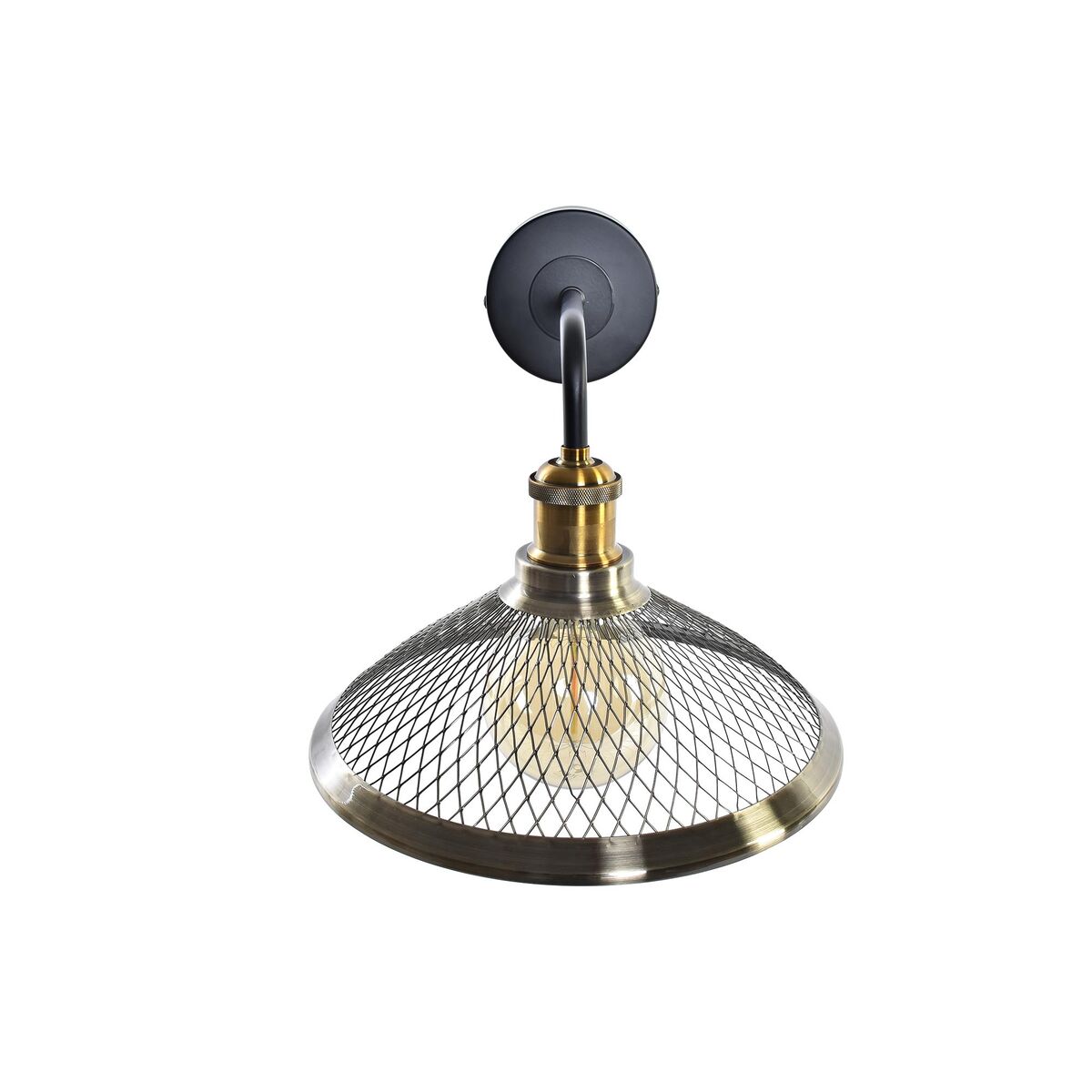 Vägglampa DKD Home Decor Svart Gyllene Metall 220 V 50 W (27 x 28 x 28 cm) - 3
