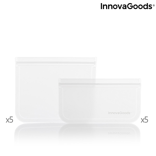 Set med återanvändningsbara livsmedelspåsar Freco InnovaGoods 10 Delar - 3