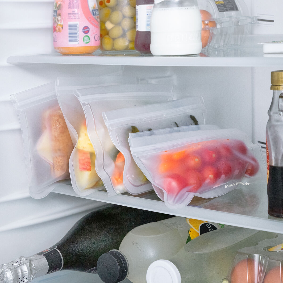 Set med återanvändningsbara livsmedelspåsar Freco InnovaGoods 10 Delar - 25