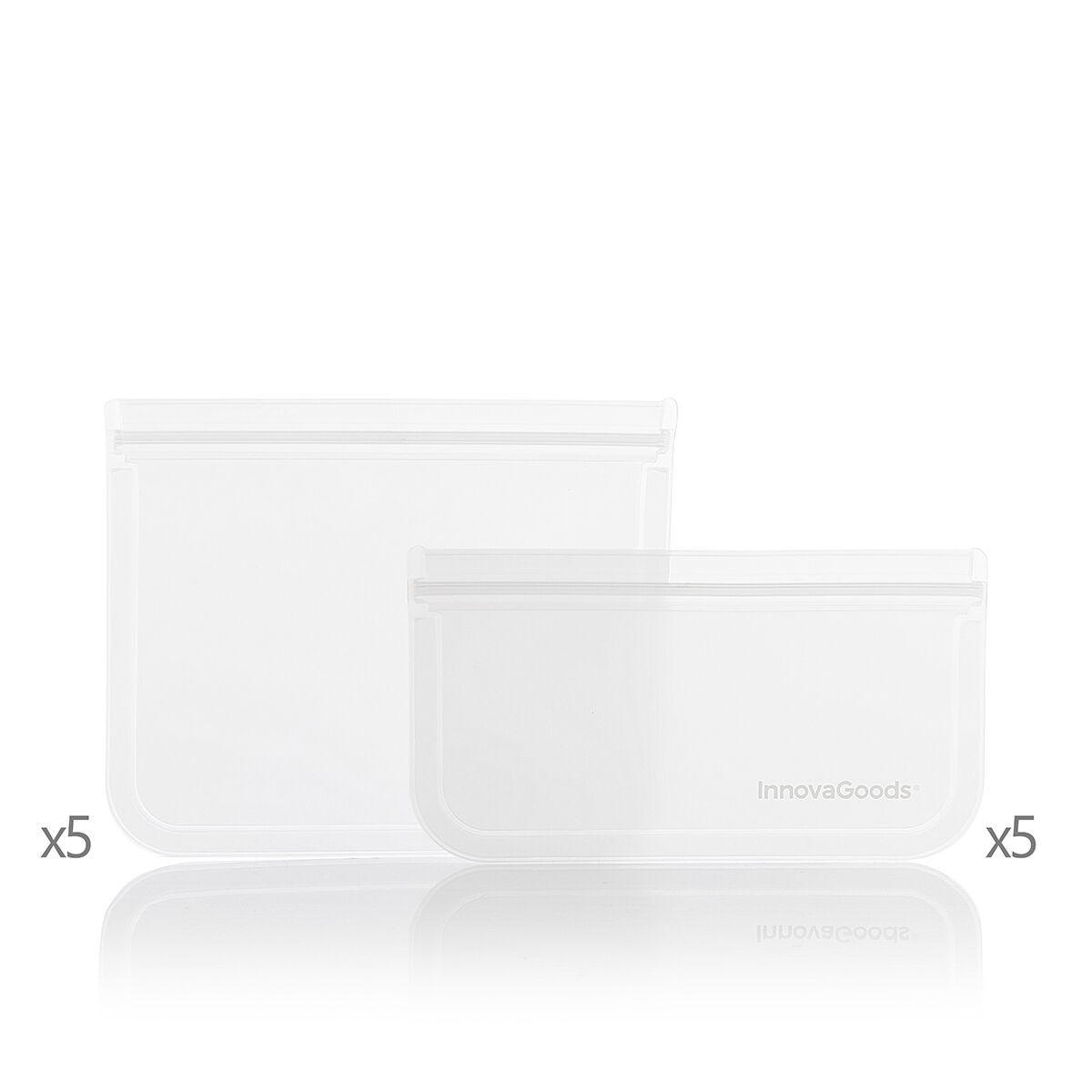 Set med återanvändningsbara livsmedelspåsar Freco InnovaGoods 10 Delar - 27