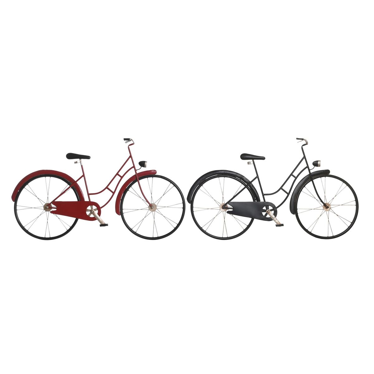 Prydnadsfigur DKD Home Decor 79,5 x 4 x 47 cm Röd Svart Cykel Vintage (2 antal) - 4