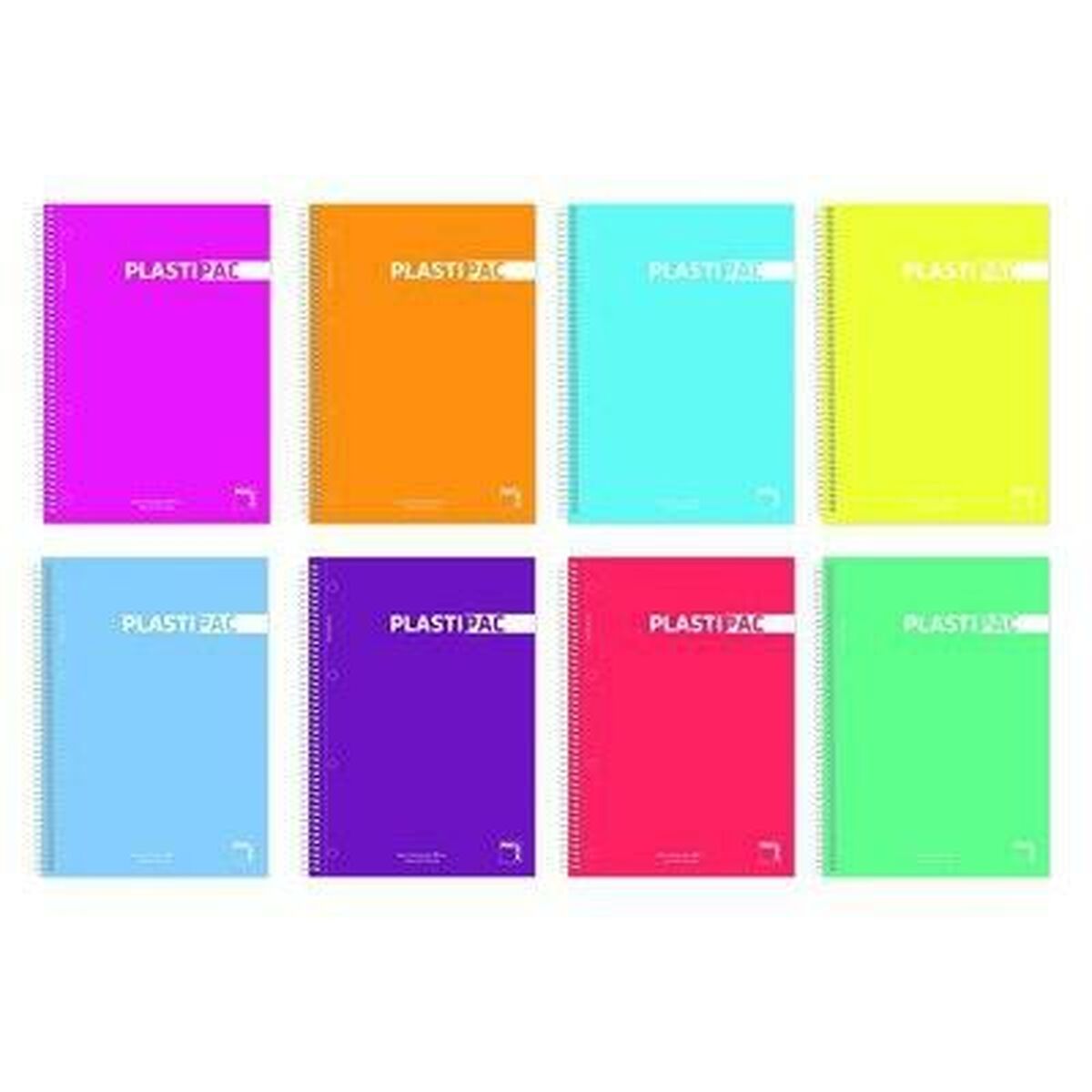 Anteckningsbok Pacsa Plastipac Multicolour Quarto 80 Blad 5 Delar