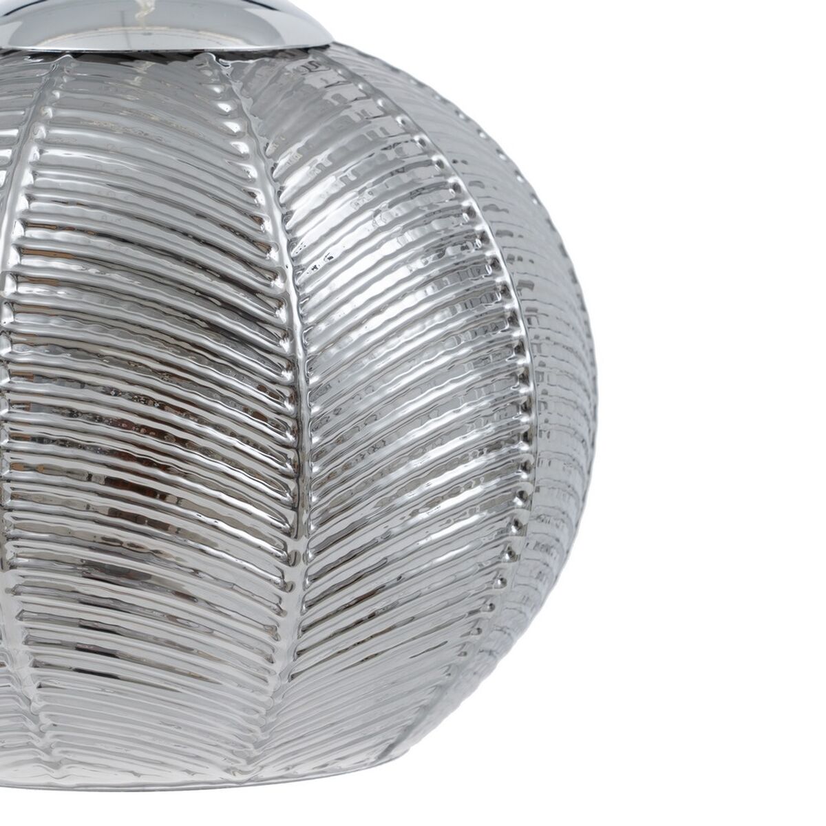 Taklampa 20 x 20 x 15,5 cm Glas Silver Järn Ø 20 cm - 3