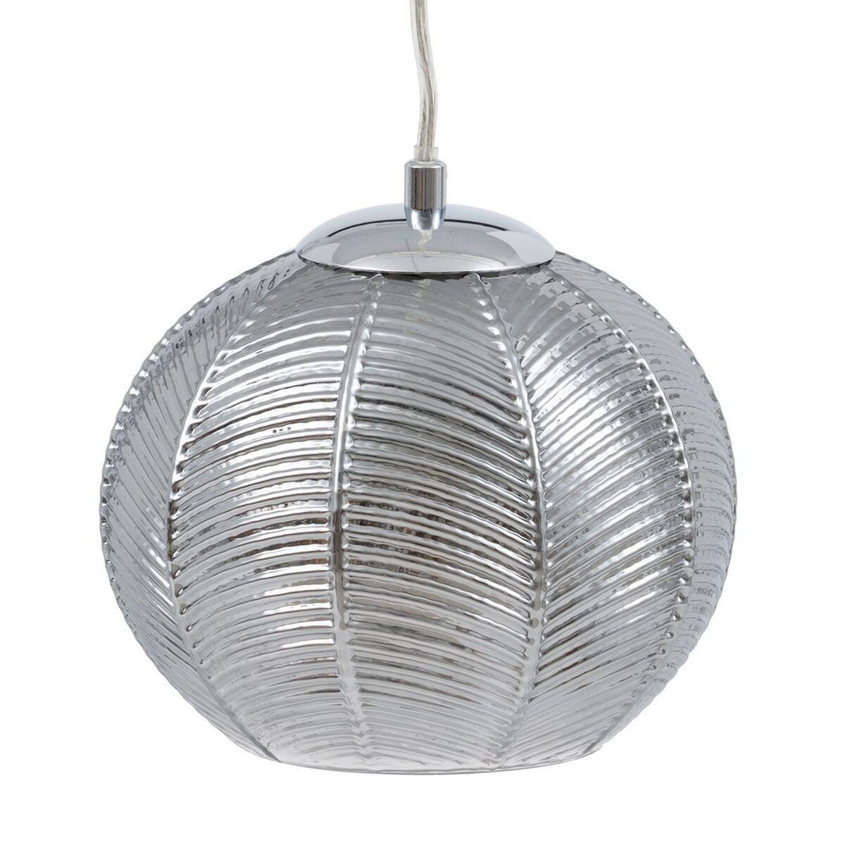 Taklampa 20 x 20 x 15,5 cm Glas Silver Järn Ø 20 cm