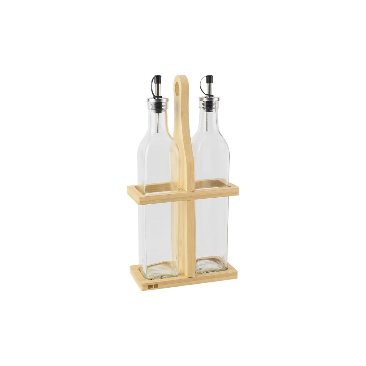 Kryddset Quttin Brun Transparent Glas Bambu 0,5 L 2 Delar (12 antal) - 2